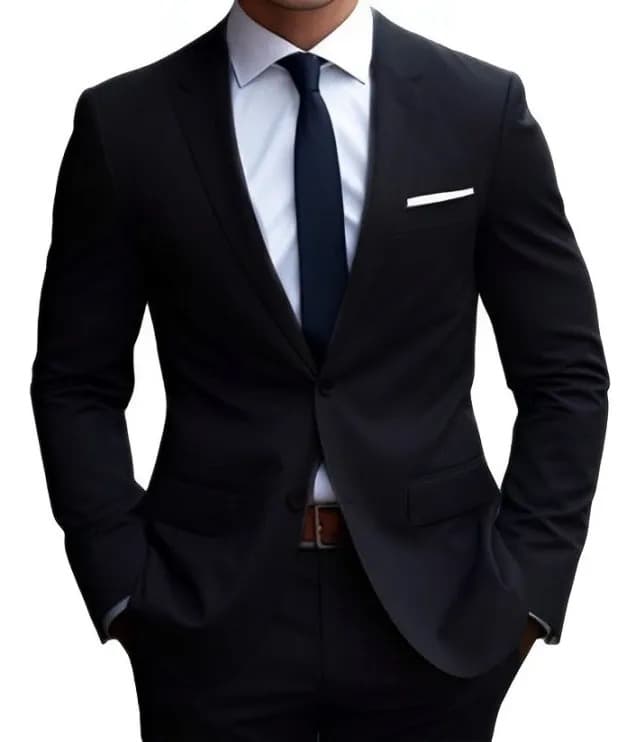 Terno Italiano Slim Poliester Forrado em Cetim Todas As Cores