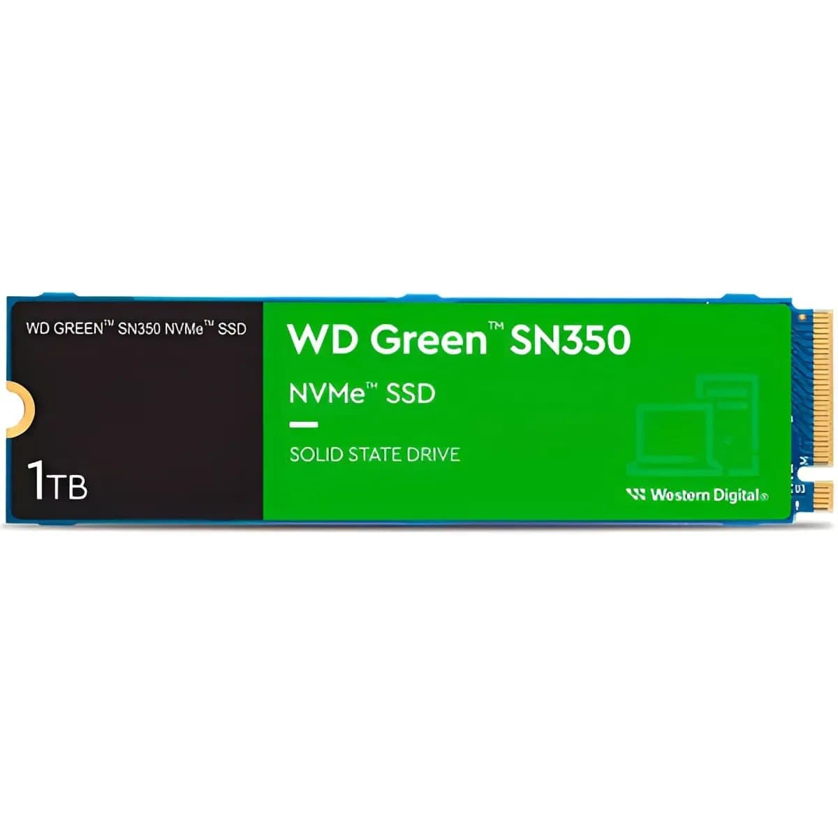 SSD 1TB Western Digital Green SN350 NVMe Gen3 M.2 2280 Azul